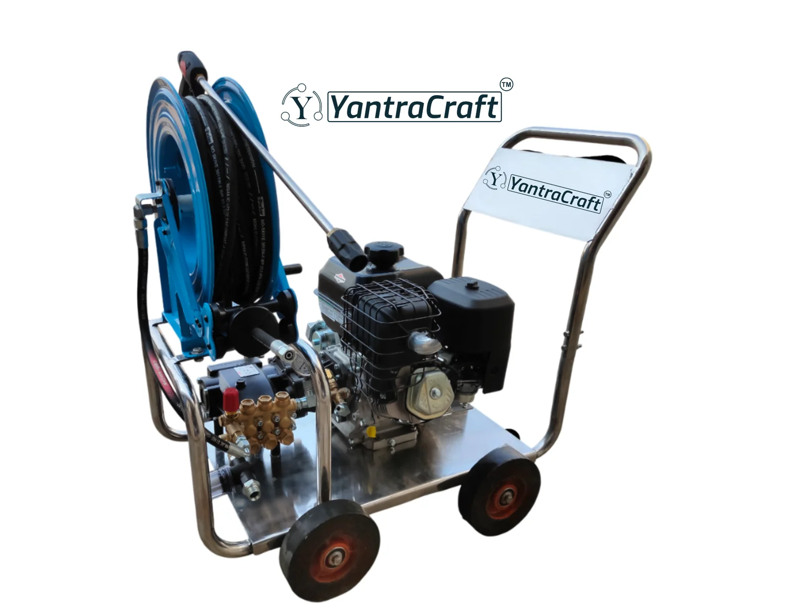 280 Bar Heavy-Duty Pressure Washer with Petrol-Diesel Engine Drive